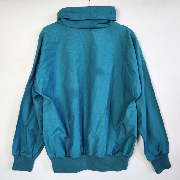 VTG Lands End Womens Size S Teal 90s Collared Pullover Windbreaker Jacket - Picture 8 of 8